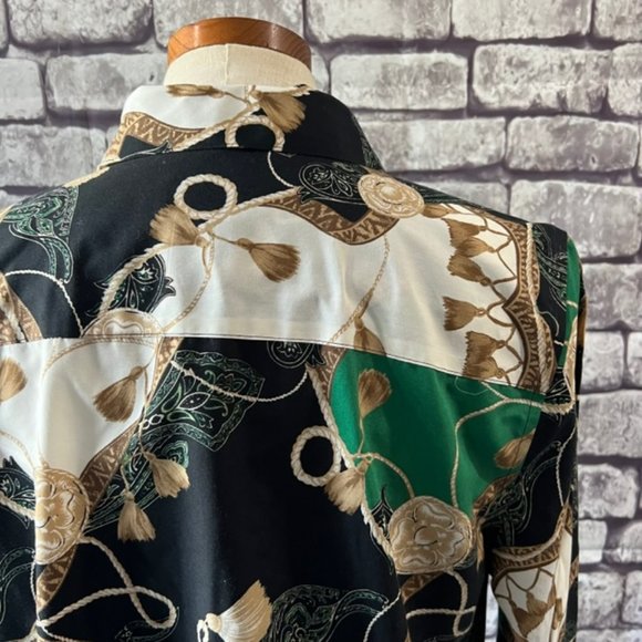 Chico's No Iron Button Down Long Sleeve Blouse Size Large - Picture 7 of 10